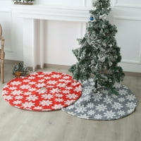 Grofry Eko-prijateljski suknje od drveća otporna na trošak otpornog na snježnu pahuljicu božićna stabla dekor za dom sive s