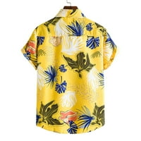 Hesxuno muške havajske majice kratkih rukava ispisano dugme dole ljetne plažne majice vrhovi