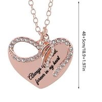 Ogrlica Hanxiulin Angel Wing love Diamond Inlaid Letter Short ogrlica poklon za ljubavnike i prijatelje