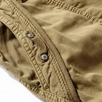 Opuštene hlače za muškarce čišćenje muške povremene čiste boje na otvorenom Pocket plaža Radni pantalona za teretna kratke hlače Rollbacs Khaki 12