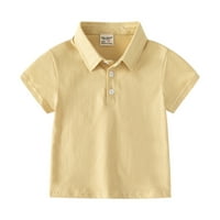 Toddler Solid Cotton Thirt Tops dječje taddler flanel košulja Soild Short rukav kapci za dječje dječake