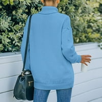 KARDIGAN DUPENICI ZA ŽENE GIRKE CARDIGAN LJETNO TRENDY BLUE S