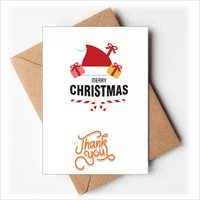 Merry Mas Santa Claus Hat Hvala Cards Cort Convertes Blank Note