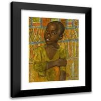 Kuzma Petrov-Vodkin Black Moderni uokvireni muzej umjetnički print naslovljen - portret afričkog dječaka