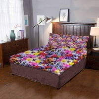 Posteljina set simpatičnog cvjetnog cvijeća prekrivač dvostruke veličine sa jastukom za kućnu posteljinu ukras prostorije