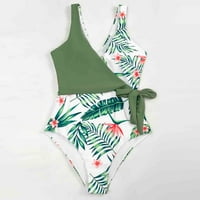 Ženski kupaći kupaći kostimi Kupanje Plaža Modni kupaći kostimi cvjetni print kupaći kostimi V-izrez Tankinis set Plivanje odijela za žene