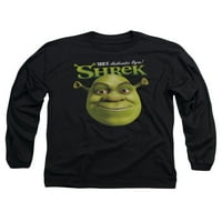 Shrek animirana dječja komedija% Autentična ogrevna majica za odrasle L-rukave