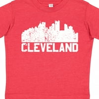 Inktastična Cleveland Skyline Grunge White poklon majica malih djevojaka ili majica Toddler