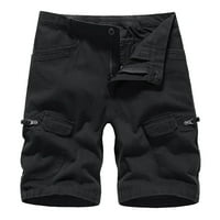 xinqinghao muške hlače casual muns modni casual čvrsta boja Multi džepni kopč za patent zatvarač vanjske kratke hlače Toka za alatne kratke hlače od vrećice Grey XL