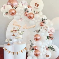 Dekoracije za tuširanje za djevojčice, zlato ruže i bijelog balona OH Baby Rodni neutralni ukrasi s