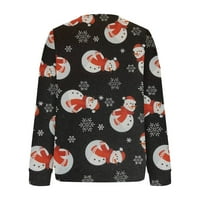 Božićne dukseve za žene božićne stablo Grafički pulover Slatka Crewneck Božić Gnome Majice Prodaja