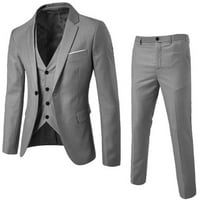 Outfmvch jakne za muškarce Slim 3-komadno odijelo R Business Wedding Party Jacket prsluk i hlače Ženske