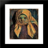 Djevojčica sa žutom babuškom uokvirenom umjetnosti Print Nagy, Istvan