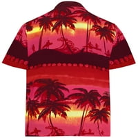 Dugme za majicu zaljeva za uvala niz havajske majice XS Crvena, jednobojno dlan