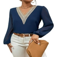 Ženske bluze u boji Blousle Blouse Bluza mornarsko plava m