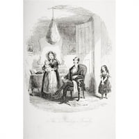 Posterazzi dpi1860158lage porodica Dombey. Ilustracija iz Charlesa Dickens Novel Dombey & Son by H. K. Browne Poznati kao Phic Poster Print, 36