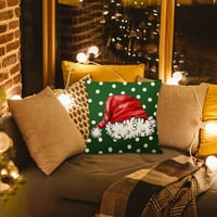 Božićni jastuk pokriva 18x18in Božićni ukrasi pruge božićni jastuci zimski odmor bacaju pip