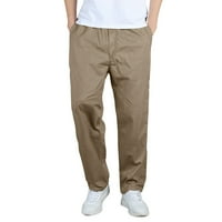 Labakihah muške hlače Muške modne casual labavo pamuk plus veličine džep čipke udružene elastične hlače