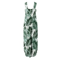 Ženske ljetne haljine cvjetni labavi suncobran dugačak Crisscross Beaveless Split Maxi plaža sa džepom