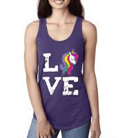 Love Unicorn Slatka Rainbow LGBT Pride Ladies Racerback Tank TOP