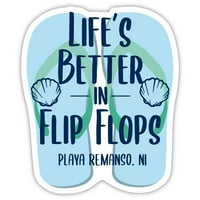 Playa Remanso Nikaragva Suvenir Vinil naljepnica naljepnica Flip Flop dizajn