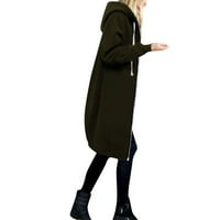 Miayilima kaputi za žene topli patentni zatvarač dugim otvorenim dukselim dukselim duksevima kaput kaput žene vrhovi ženski kaput