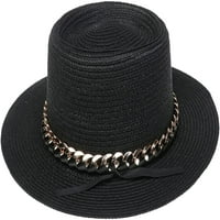 Cocopeantnts ženska slamna kašika ukras za lanac disketa muški ribarski šešir stilski široki rudni plaža