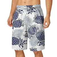Owordtank muns Beach odmor Bermuda kratke hlače izvlačenje elastičnih struka s ravnim kratkim hlačama sa džepovima
