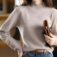 Riforla Nova polovica pletena džemper za pleteni džemper ženska jesen i zima kratak pulover Puno boje