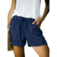 GWL ženske kratke hlače Ležerne kratke hlače za crtanje obične elastične struke Ljetne kratke hlače
