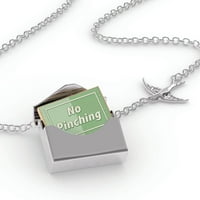 Ogrlica s bloketom bez pinching-a Patrickov dan Moderna zelena u srebrnom kovertu Neonblond