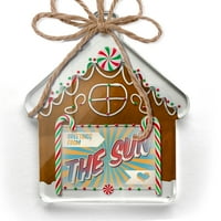 Ornament tiskani jednostrani pozdravi od sunca, vintage razglednica Božić Neonblond