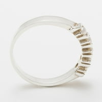 British napravio 14K bijelog zlatnog kulturnog bisernog ženkovskog prstena - Opcije veličine - veličine