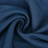 Ženske casual haljine Mini V-izrez kratki rukav od punog plava s