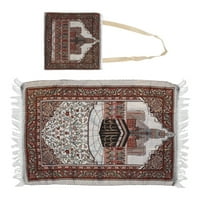 Muslimanska molitvena prostirka, 27.6x43.3in Molitvena prostirka za pamučnu pređu sa vrećicom od platna