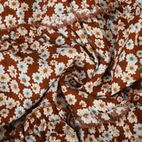 Daqian Plus size suknje za čišćenje žena Ljeto casual vintage visokog struka cvjetna print plaža ruffled
