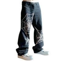 Hirigin Women traper hlače, patchwork za mršavljenje Ležerne prilike ljetne proljeće Spider Web ručni