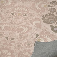Narodna cvjetna ružičasta tepih na dizajnu Kavka