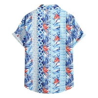 Muška majica Ljetna modna Ležerna Casual Hawaiian tiskana majica majica Kratka rukava Klasična košulja Plaža Odjeća za radu