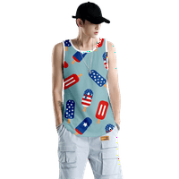 4. jula majica bez rukava Američka zastava SAD Zastava 4. srpnja Eagle Graphic majice bez rukava za