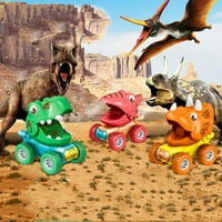 Igračke dinosaura za dvogodišnje dječake, dinosaurusi povlače automobile, monster kamioni božićni rođendanski