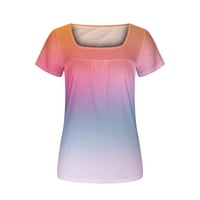 Gaecuw Slatki ljetni vrhovi za žene vrhovi bluze s kratkim rukavima Therel Fit pulover TEES T-majice