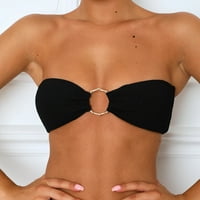 Ženski bikini čvrsti set kupaći kostim Dvije punjene grudnjake kupaće odjeće