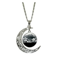 Ogrlice Chaolei za žene Trendy Color Cared Moon Sky Time Nakit Ogrlica Privjesak Privjesak Silver Chain