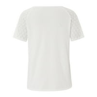 Snoarin Womens Ljetni vrhovi plus veličina slatka tiskana kratkih rukava posada vrata labava fit casual bluza majice na klirensu