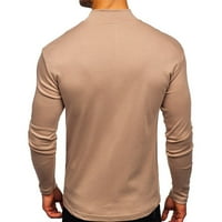 Muška majica s dugim rukavima za više ovratnika Dno košulje od dno bar velvet-a Poluwar High Collar Top Athletic Pulover Duweatshirt