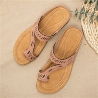 Žene flip flops sandale casual osnovne sandale udobne papuče na plaži Peep toe ravne sandale