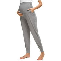 Majčinske ženske pune boje casual pantalone rastegnute udobne salone hlače