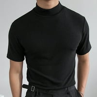 Muške suhe fit t majice Crew Crt Majica Casual majica Solid Print Black XXXXL