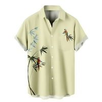 Iopqo polo majice za muškarce Muška jednostavna havajska papagaj Ispis majica kratkih rukava s majicom